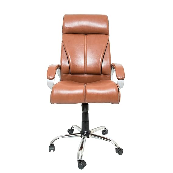 Ergonomic High Back Boss Chair Leather Office Chair/Director Chair/Leatherette Executive Revolving Chair [Orange]