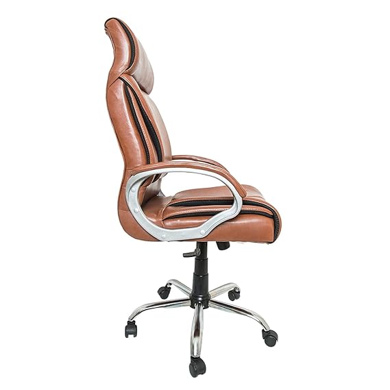 Ergonomic High Back Boss Chair Leather Office Chair/Director Chair/Leatherette Executive Revolving Chair [Orange]