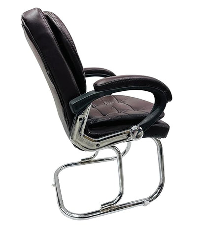 Executive Director Office Visitor Study Home Chair with arm Rest, Double Pipe Frame and Cushion seat Back