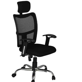 Ergonomically Adjustable Executive Mesh Home & Office Revolving Chair. (Multi Locking Mechanism, Adjustable backrest) (Grey, High Back) (Conference)